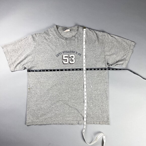 Vintage Graphic T-Shirt | 90's Levi's Grey Distressed T-Shirt with Number 53 - Picture 9 of 9